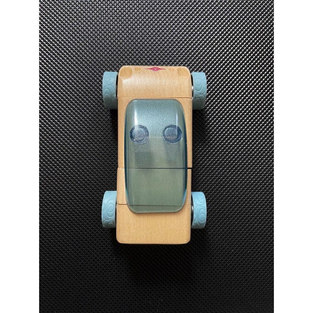 Calello Authentic Automoblox - Teal (light) Blue Car Wood toy